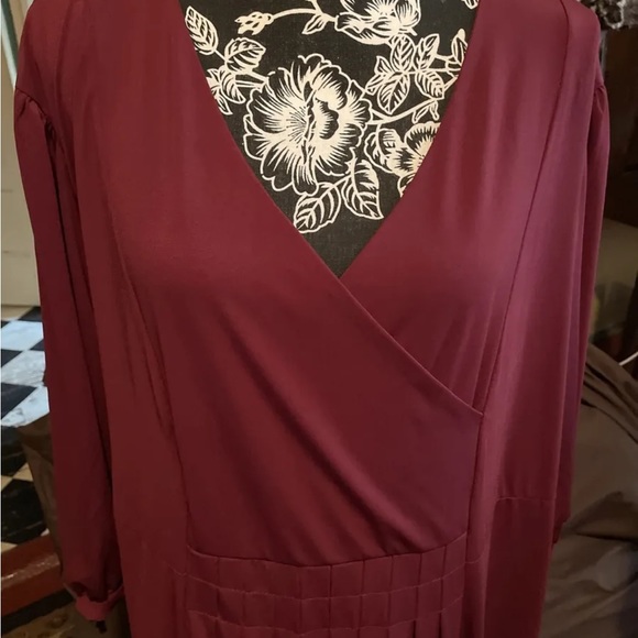 Chelsea Studio Size 30W Women’s Midi Dress Maroon Any Occasion Any Season A+++++ - Picture 2 of 6
